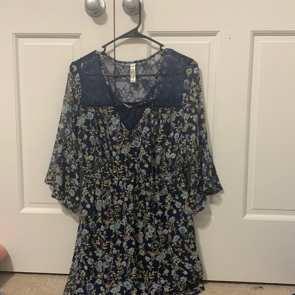 Blue floral dresss